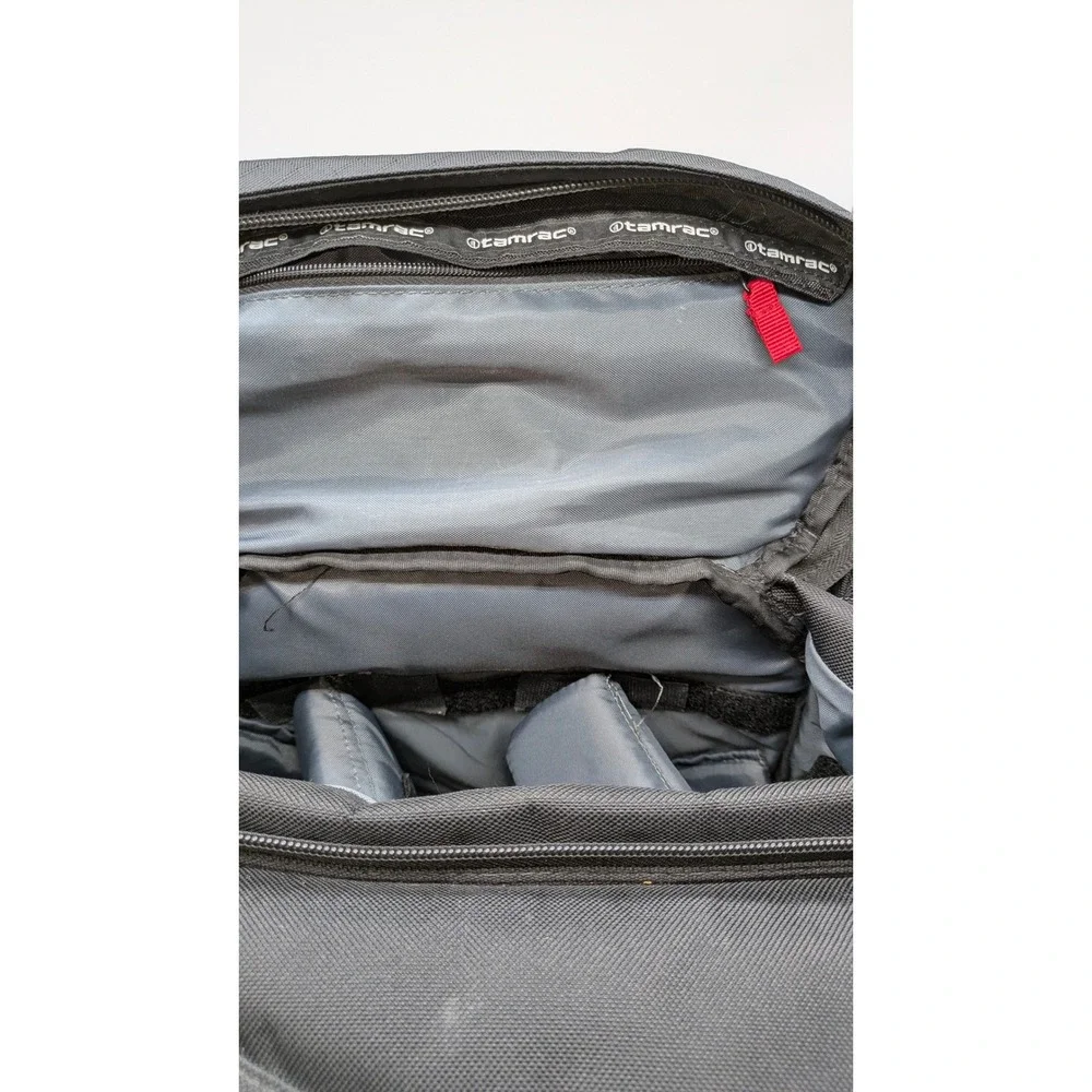 Tamrac Camera Sling Backpack Black Gray Padded DSLR Lens Bag Travel Case